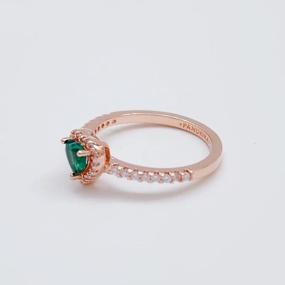Pandora Sparkling Elevated Heart Ring Size 7.5 NEW